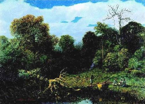 William-Adolphe Bouguereau River landscape Germany oil painting art